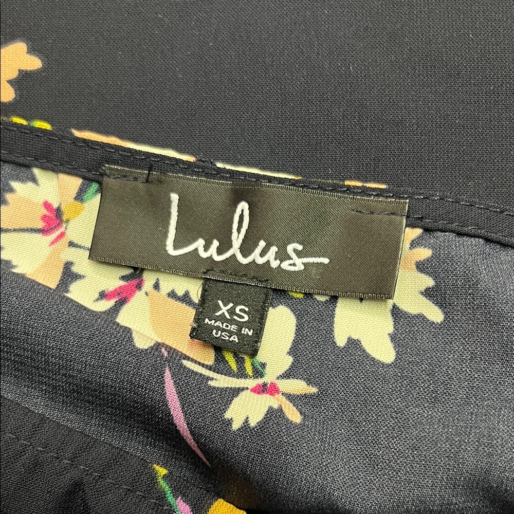 Lulus Herbaceous Babe Navy Floral Print Long Sleeve Shift Dress - Picture 16 of 16